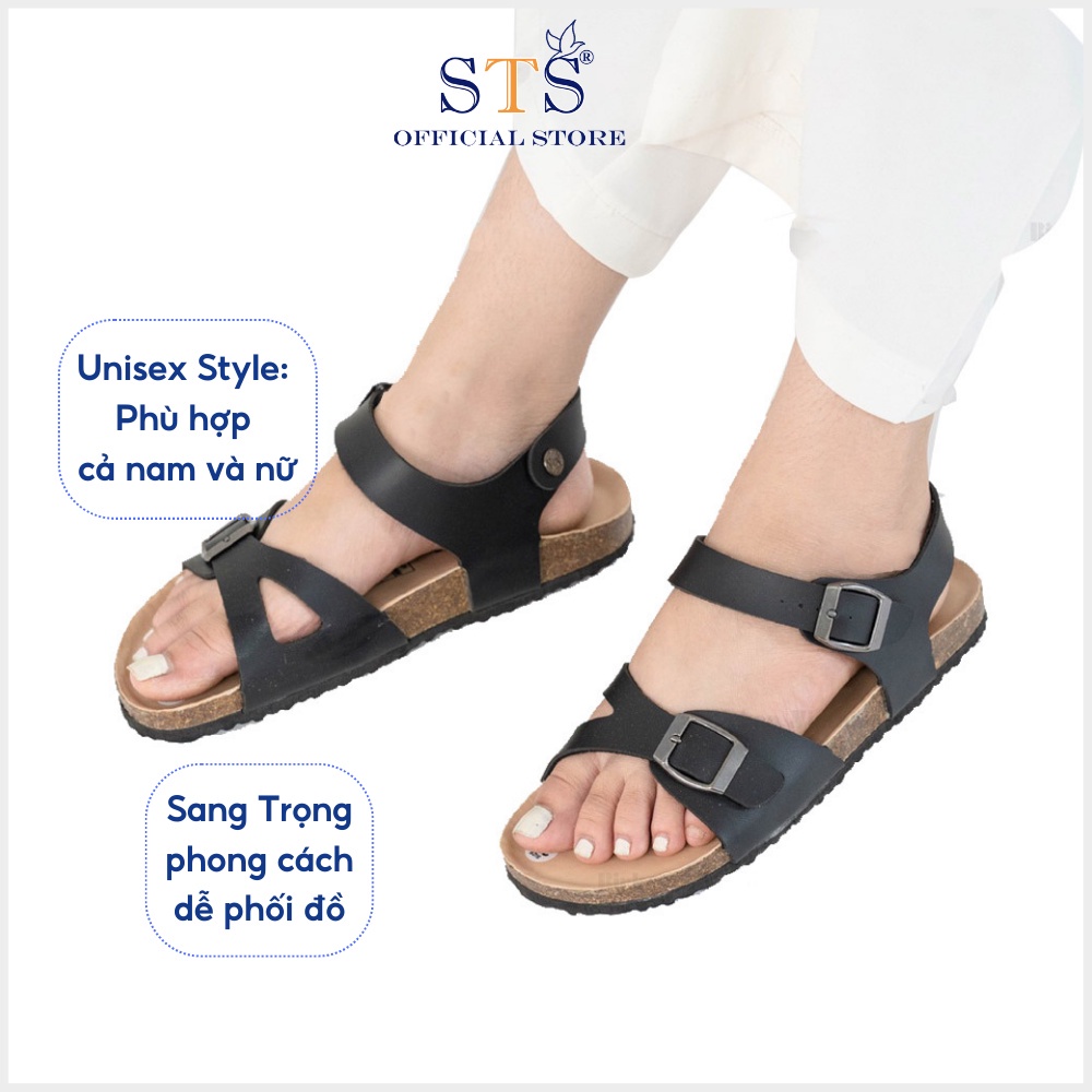 {Chống nước) Giày Sandal Đế Trấu Nam nữ mặt lót PU kem cao cấp nhiều màu sắc mã KPU23