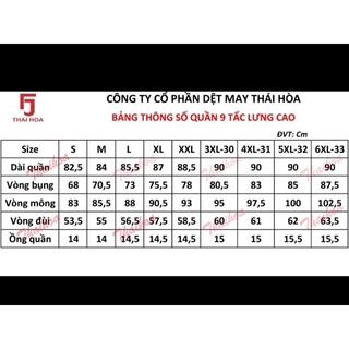 CÓ SẴN.Quần 9 tấc Thái Hòa đen ly chìm