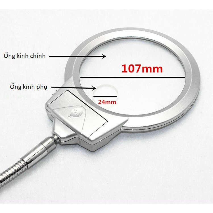 [SẢN PHẨM MỚI] Kính Lúp Kẹp Để Bàn Soi Nhặt Yến/ Sửa chữa điện tử/ Đọc sách báo (có đèn Led)