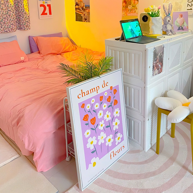 Tranh vải canvas treo tường chống thấm nước in hình hoa trang trí nhà cửa