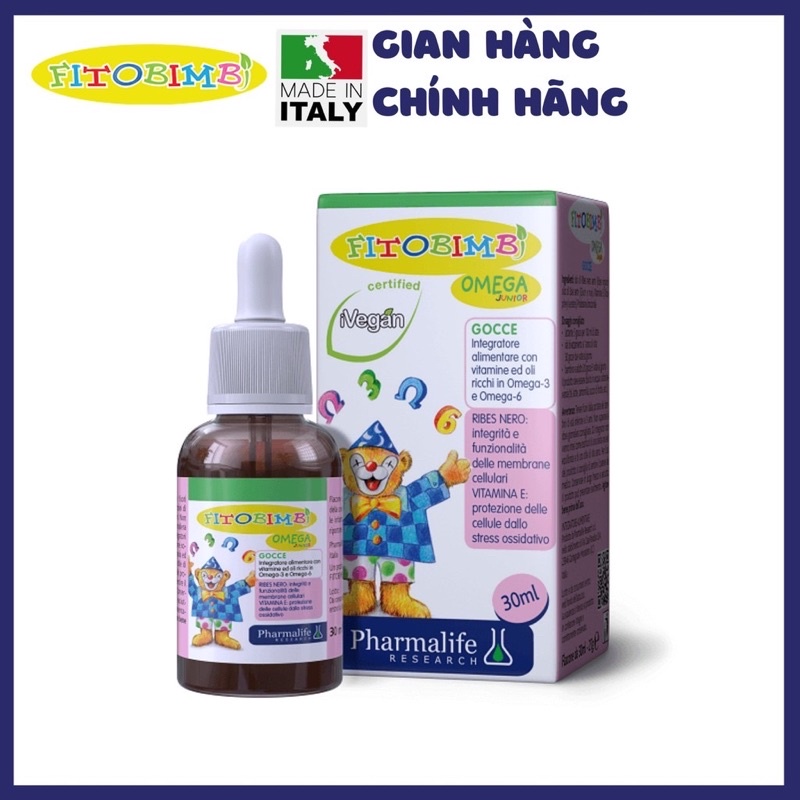 Fitobimbi Omega Junior 30ml - Hỗ trợ phát triển não bộ của bé , tốt cho mắt