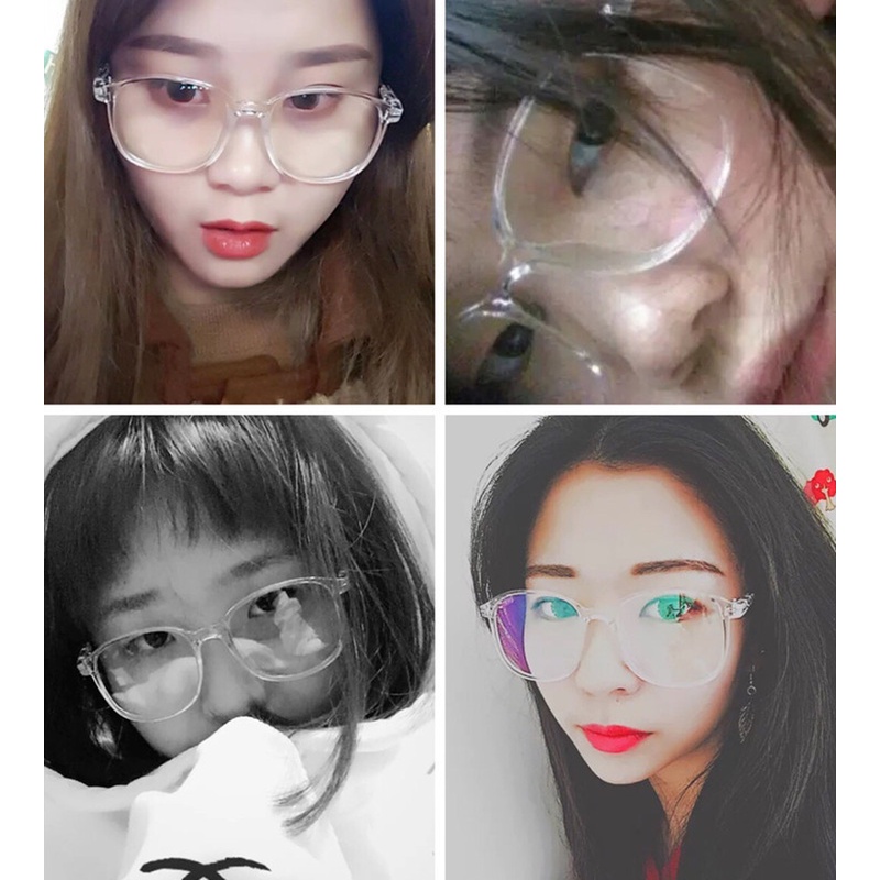 (KIQI-FASHION) COD Kính Gọng Vuông Trong Suốt Chống Ánh Sáng Xanh Thời Trang Cho Nam Nữ