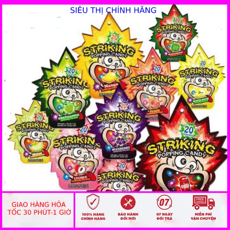 Kẹo nổ Striking Hongkong gói 30gr