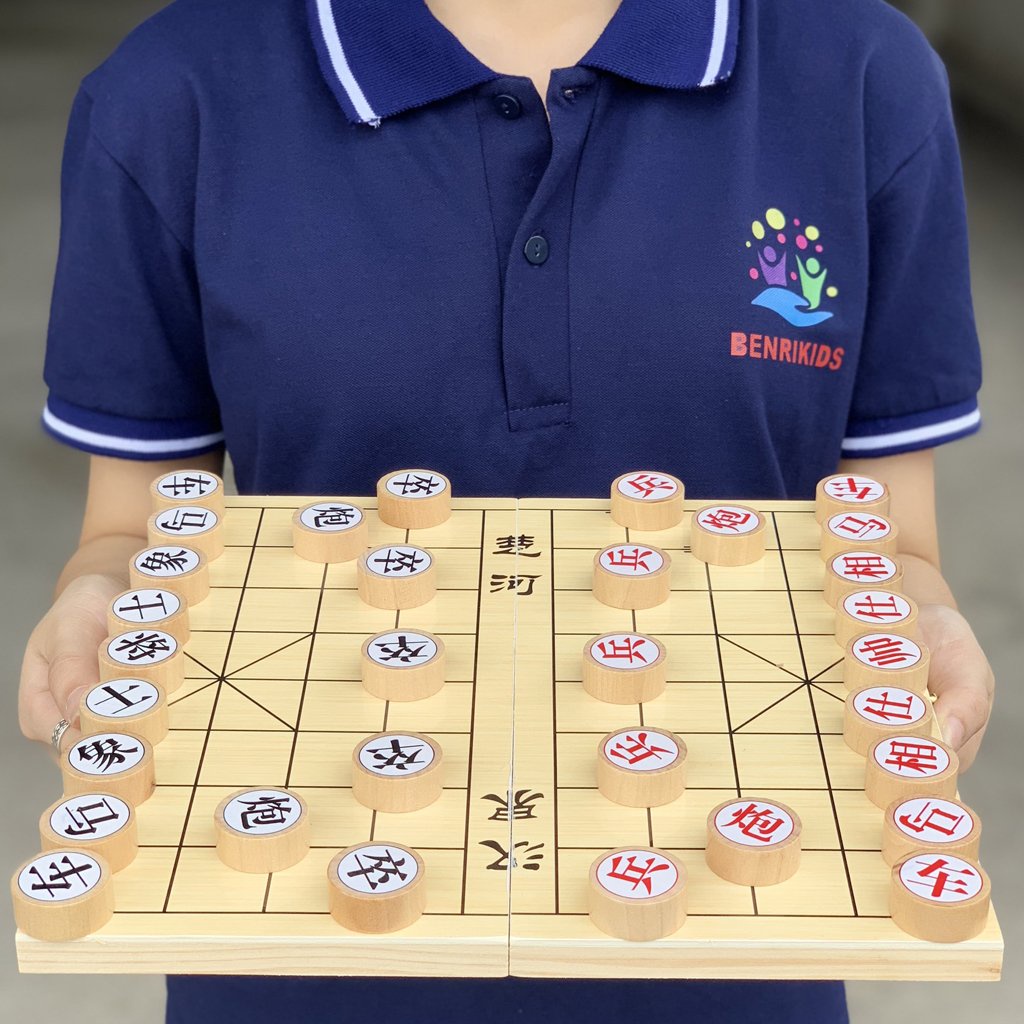 Bàn Cờ Tướng Bằng Gỗ Benrikids Có Hộp Đựng Tiện Lợi Rèn Luyện Tính Tập Trung Đồ Chơi Board Game Vui Nhộn