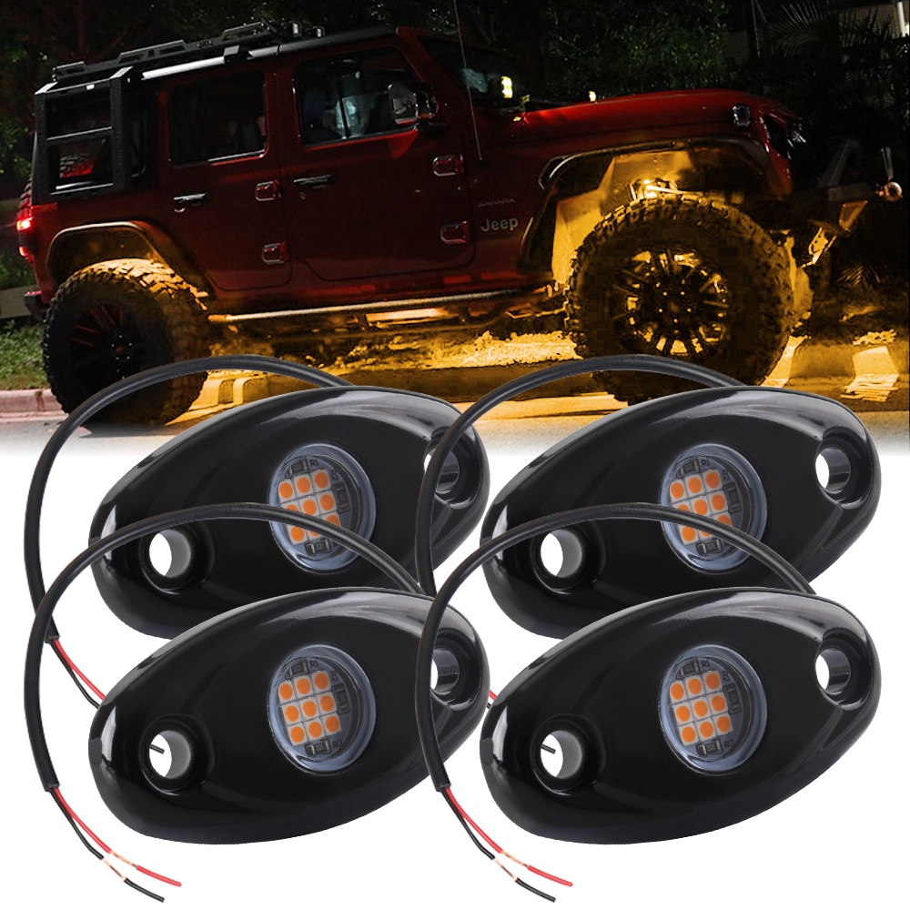 Xe tải Đèn LED bên dưới thùng xe Ánh sáng dưới ánh sáng đá Đèn bên đánh dấu Đèn tín hiệu Màu vàng / đỏ / xanh dương / xanh lá cây / trắng