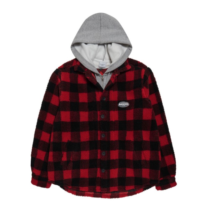 ÁO KHOÁC CÓ MŨ ADLV CHECK HOODIE JACKET RED