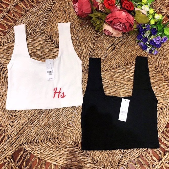 Áo Croptop Nữ 3 Lỗ Cổ Vuông 🦋 Áo Crt Nữ Trơn Sát Nách 2 Màu 🦋 | BigBuy360 - bigbuy360.vn