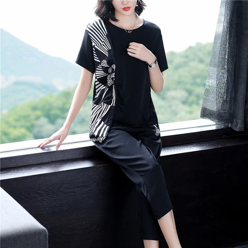 BM9631 - Set áo và quần nữ cho người mập