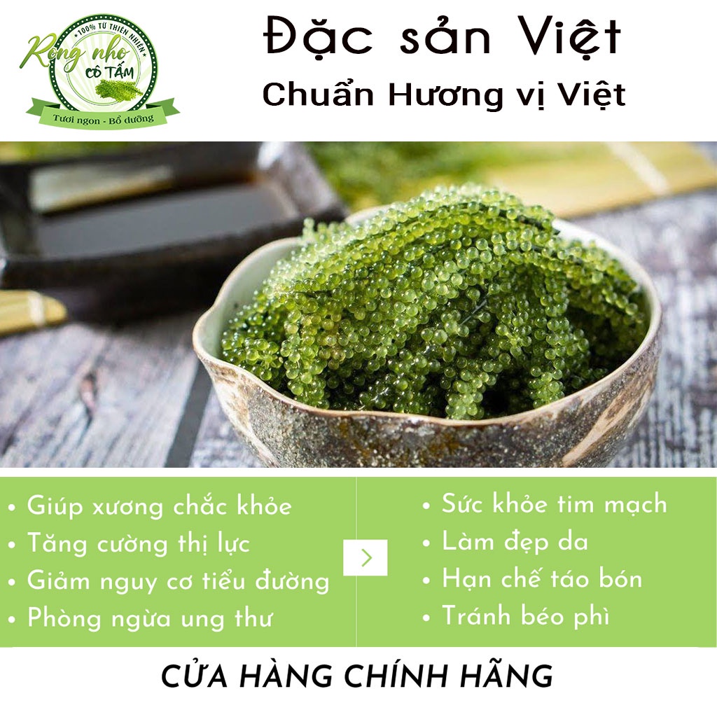 Rong nho tách nước Khánh Hòa - 25g, rong nho khánh hoà, 𝑭𝑹𝑬𝑬𝑺𝑯𝑰𝑷, rong nho khô, thực phẩm vàng(mua 5 tặng sốt) | BigBuy360 - bigbuy360.vn