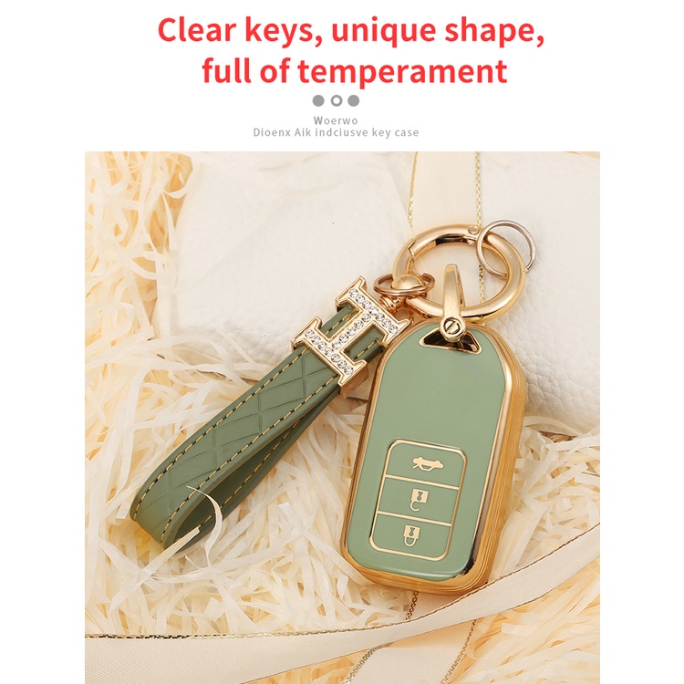 Vỏ Bọc Chìa Khóa Điều Khiển Từ Xa Bằng TPU Mềm Cho Honda Civic City Accord CRV CR-V XR-V Odyssey Vezel Jade Crider