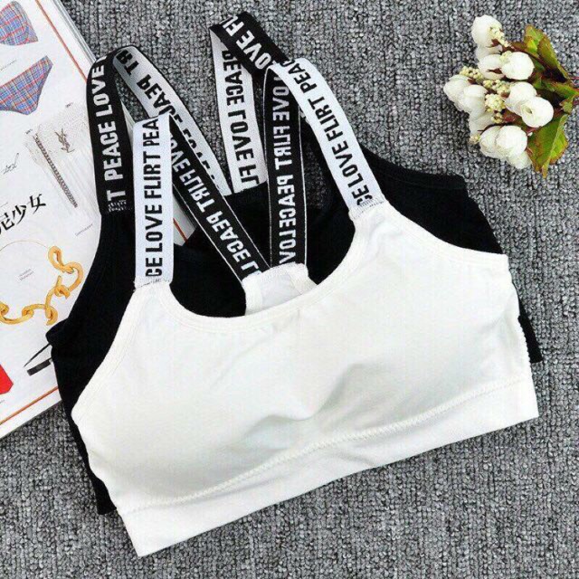 Áo tập GYM 5403 - Nữ⭐FREESHIP⭐Bra Len Tăm - yoga Ngực 2 Dây Mút Mỏng Điều Chỉnh Ngắn Dài