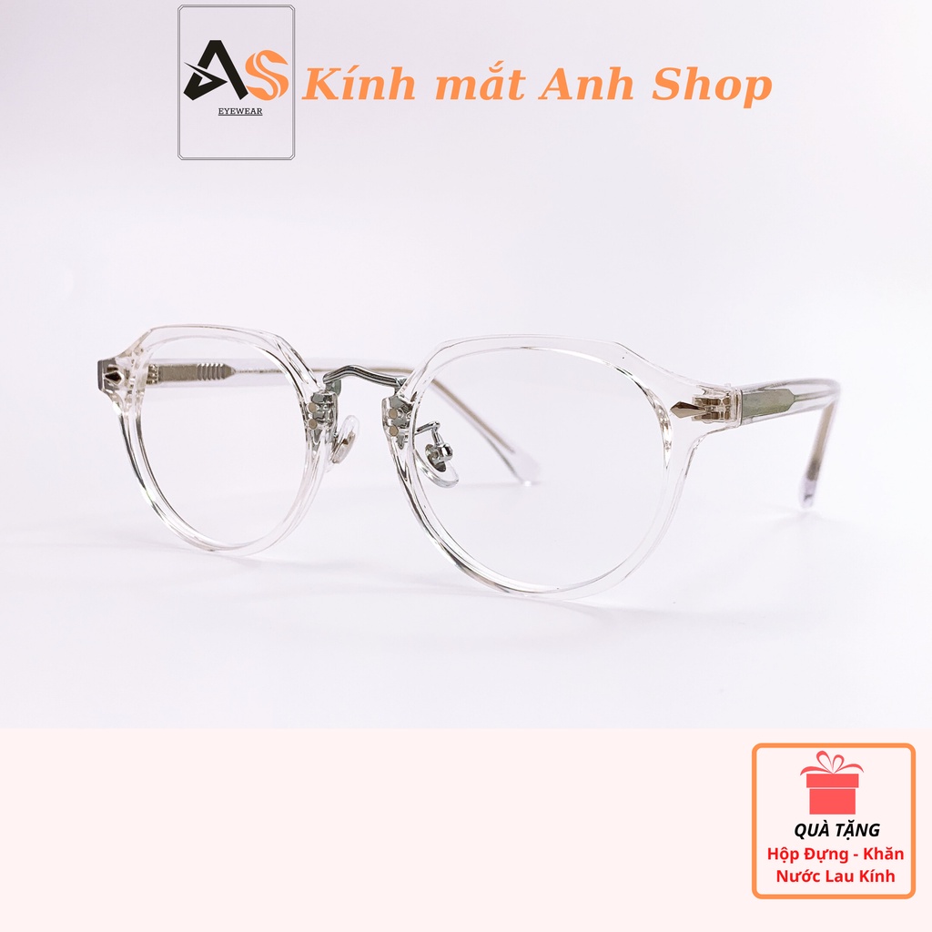 Gọng kính tròn chất liệu nhựa lõi kim loại chắc chắn 9071