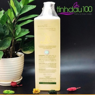 Dầu massage body gừng Biyokea giảm béo Skin Slimming. Tinh dầu massage bụng giảm mỡ chai 1000ml Tinh Dầu 100 Shop