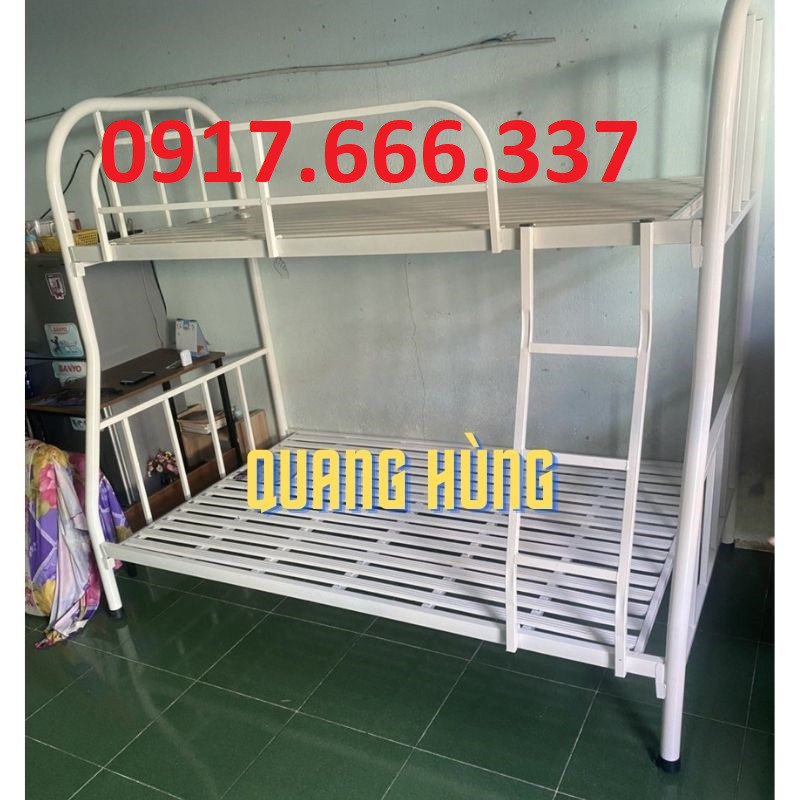 Giường Tầng sắt óng tròn cao cấp giá rẻ dành cho gia đình 1m4/1m6