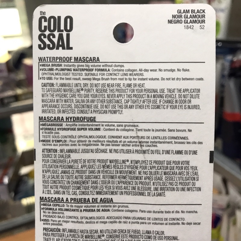 [XẢ KHO] Mascara Dưỡng Mi Collagen Dày Mi gấp 10 lần Maybelline New York Colossal Waterproof 8ml(hàng chính hãng)