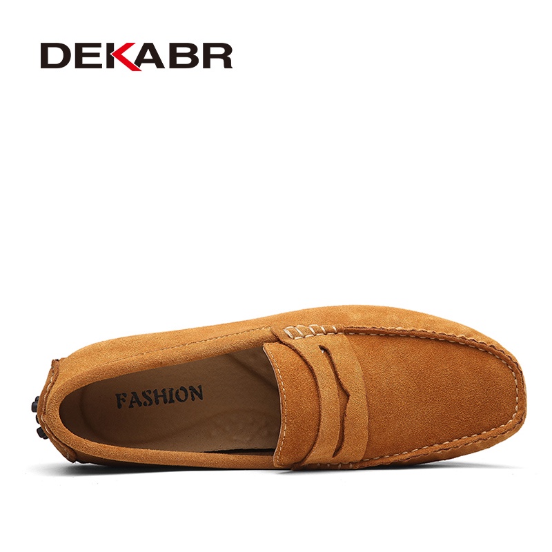 Giày Lười Da Thật Thoáng Khí Thời Trang Xuân Hè Cho Nam