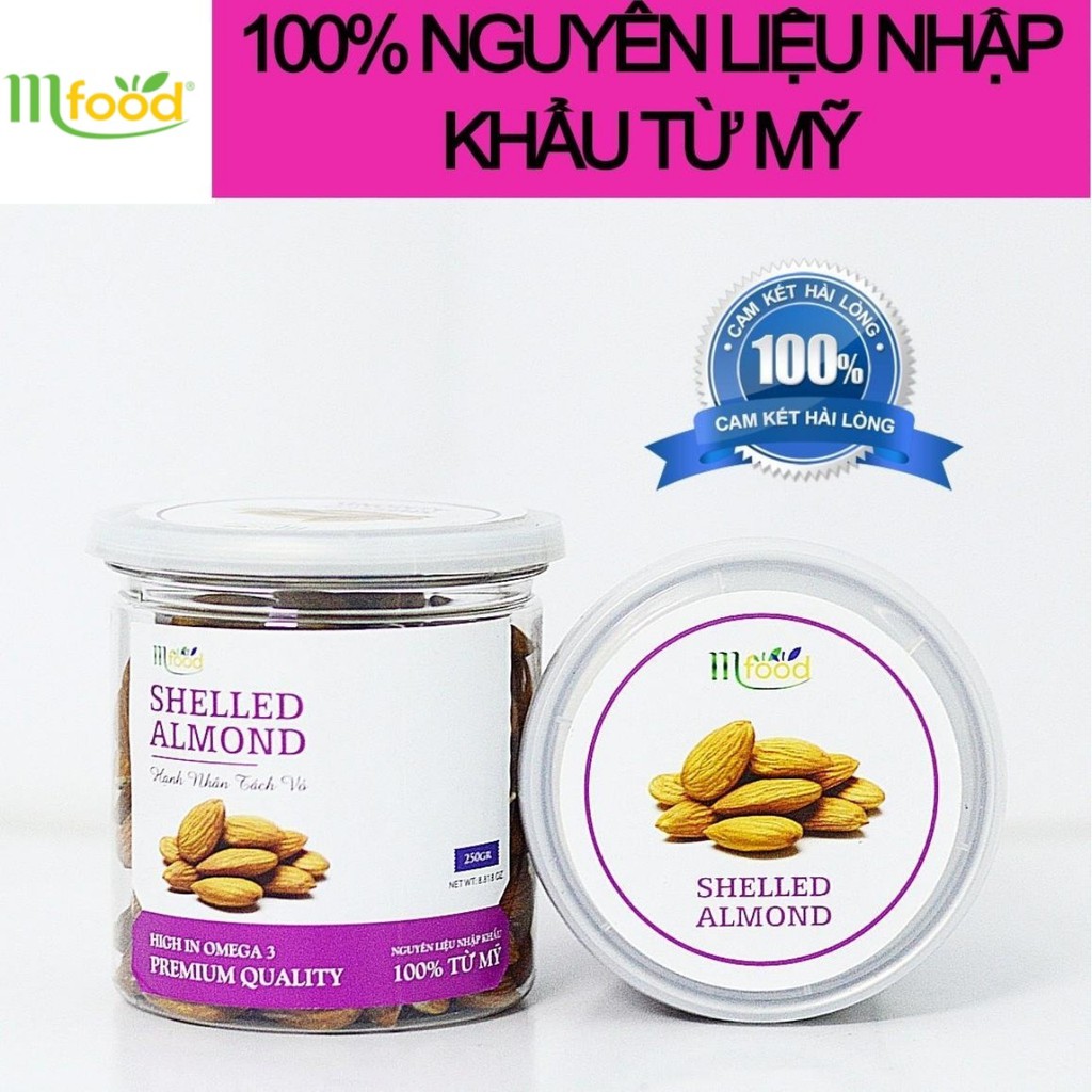 HẠNH NHÂN KHÔNG VỎ NHẬP KHẨU MỸ HỦ 250G