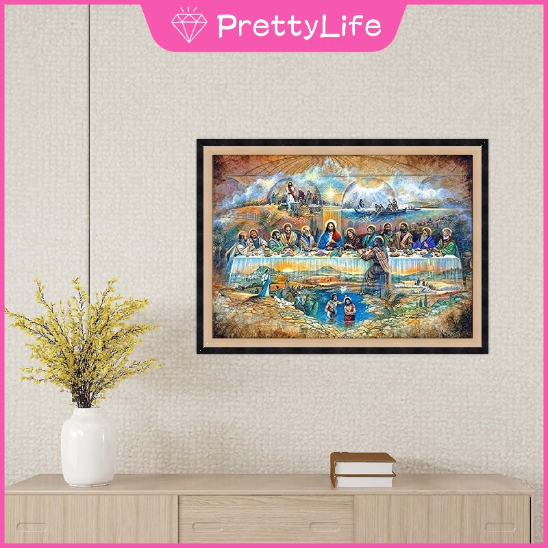 Bộ Tranh Đính Đá 5D Tự Làm Hình Chúa Jesus 40 * 30cm