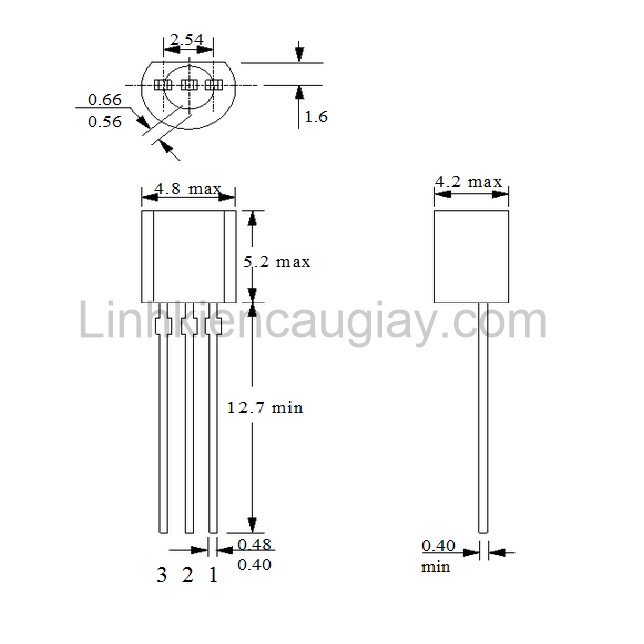 Linh kiện Triac MAC97A6 Chân cắm TO92