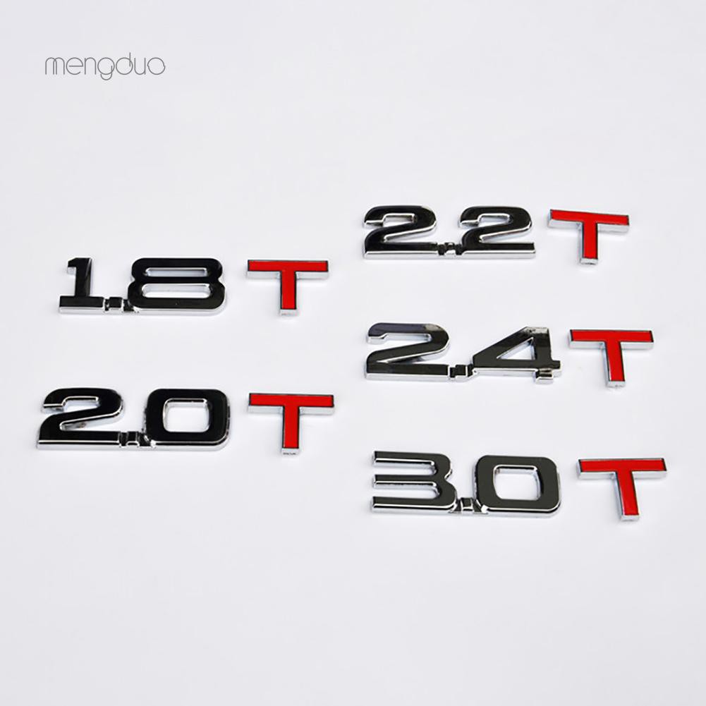 Logo 3D dán trang trí xe hơi bằng kim loại hình chữ số 1.6 1.8 2.0 3.0T | BigBuy360 - bigbuy360.vn