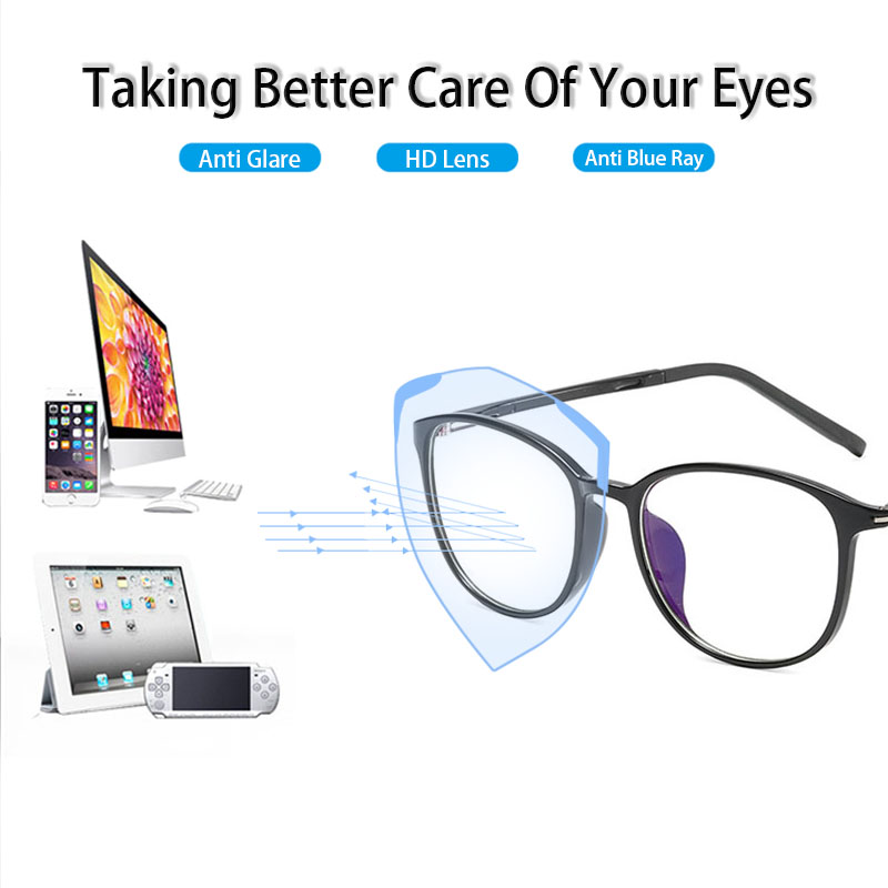 Mắt kính cận VIENDO đổi màu chống ánh sáng xanh làm từ nhựa dẻo bền bỉ cao cấp dành cho cả nam và nữ(có thể cắt cận thị ống kính)