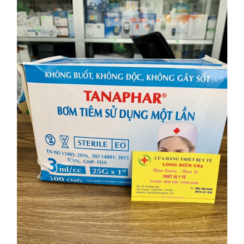 Bơm tiêm y tế chính hãng Tanaphar đủ loại 1ml 3ml 5ml 10ml 20ml 50ml Tanaphar, VIHANKOK 1 Chiếc