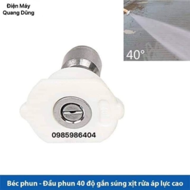 Béc phun xịt rửa 15,25,40,0 độ lắp vào đấu súng khớp nôus nhanh 1/4