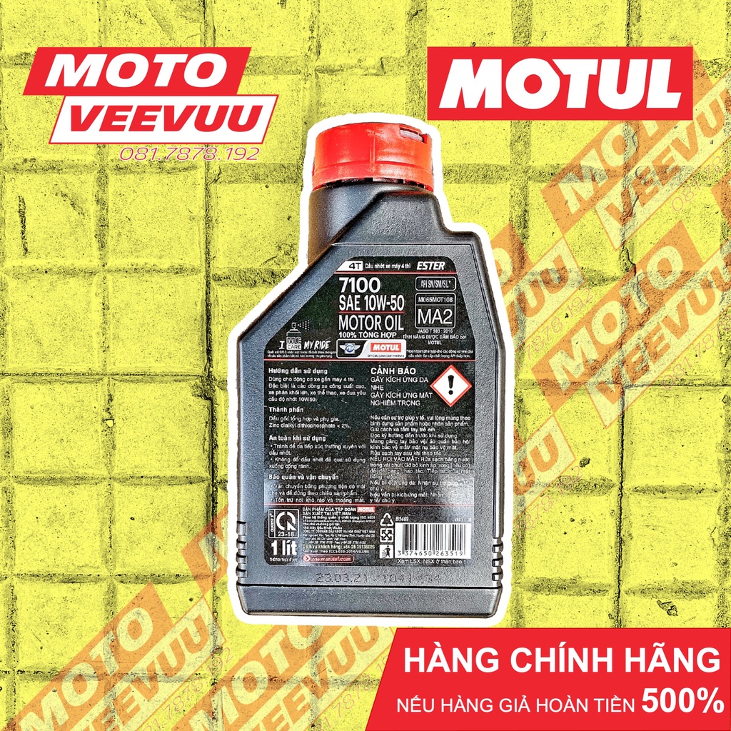 [ĐỐ BẠN KIẾM GIÁ RẺ HƠN] Dầu nhớt xe máy số Motul 7100 10W50 Ester 1L, 1L1, 1L2, 1L3, 1L4