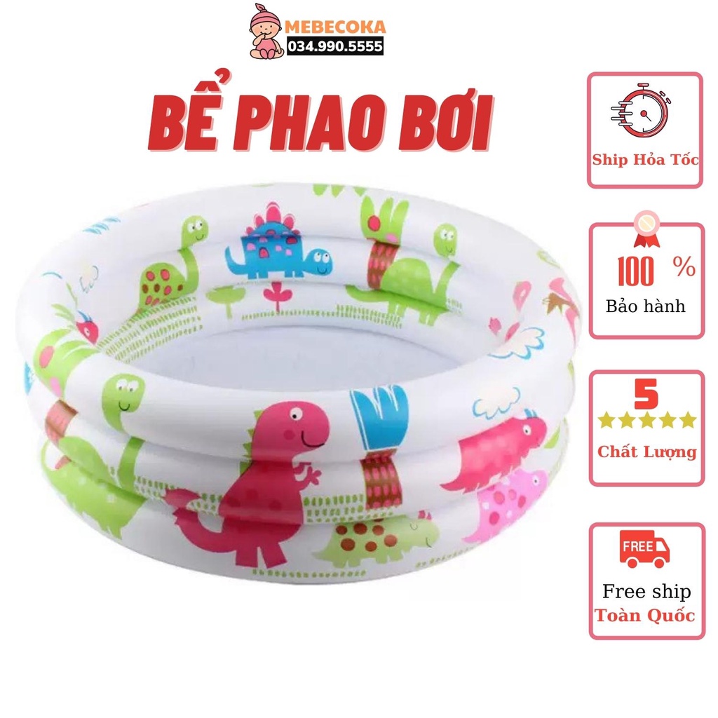 Bể bơi cho bé hình tròn ,loại hồ phao bơm hơi gấp gọn chơi trong nhà, bể bóng cho bé