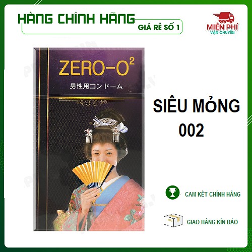 [VIDEO][CHÍNH HÃNG100%] COMBO 2 HỘP BAO CAO SU ZERO O2 - Siêu Mỏng 002 - Chính Hãng Nhập Khẩu Nhật Bản - Hộp 12C