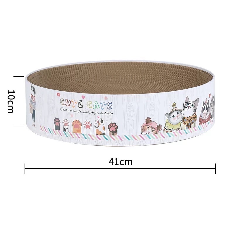 Bàn cào móng hình tròn - Ổ nằm cho mèo + catnip 41x10cm