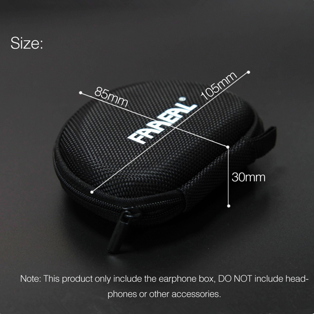 FAAEAL Portable Earphone Box for Headphones Case Mini Zippered Storage Hard Bag Headset Boxes for Earphones Case SD TF Cards