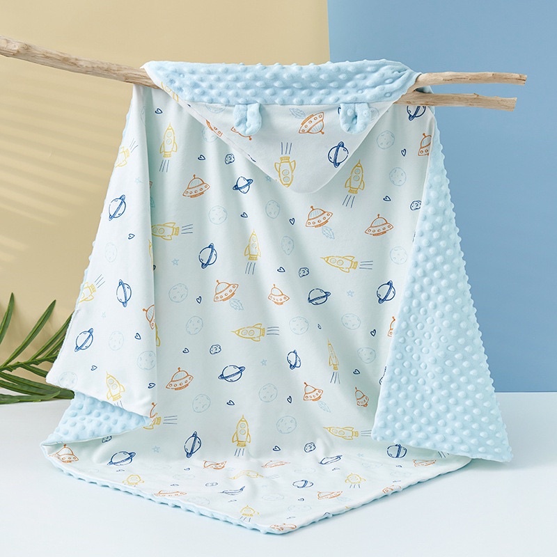 [𝑮𝑰𝑨́ 𝑯𝑼𝒀̉ 𝑫𝑰𝑬̣̂𝑻] Chăn ủ nỉ nhung mềm cho bé, mặt hạt nhung mềm mại ấm áp phù hợp em bé sinh mùa đông và thu đông