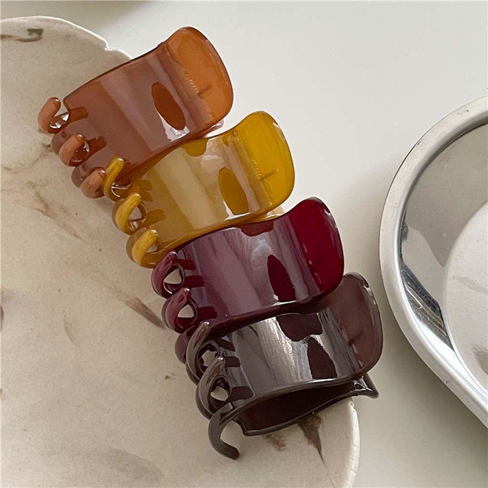 TWINKLE Kẹp Tóc Móng Vuốt Nhỏ Màu Trơn Thanh Lịch Dễ Thương Cho Nữ