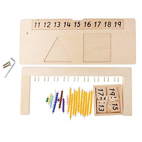 Móc treo các chuỗi hạt cườm màu từ 11 đến 19 Montessori (Hanger for Teen bead)