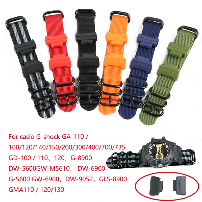 Dây Đeo Vải Canvas Cho Đồng Hồ Casio G-Shock Ga100 Gd110 Dw5600 Gw6900 Gls8900