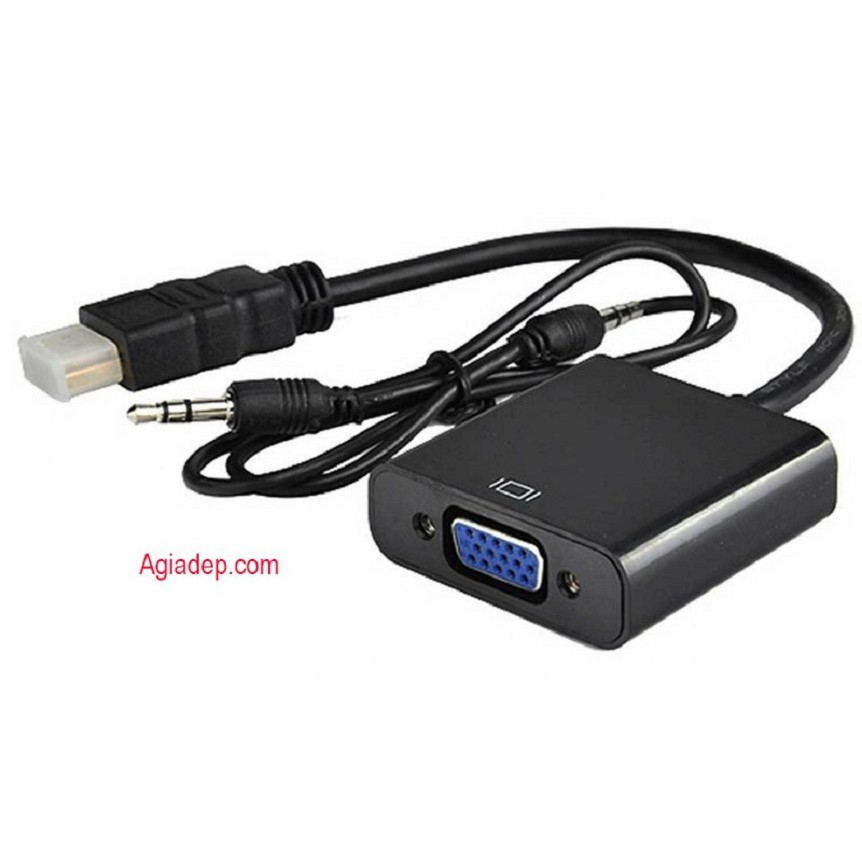 Bộ chuyển tín hiệu HDMI sang VGA + Audio (của Agiadep)