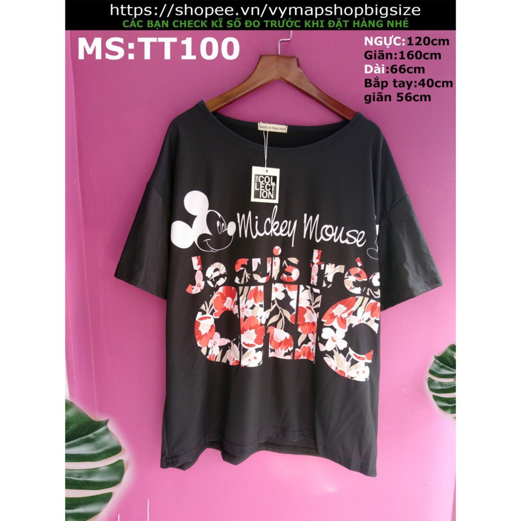 áo thun form rộng mickey bigsize