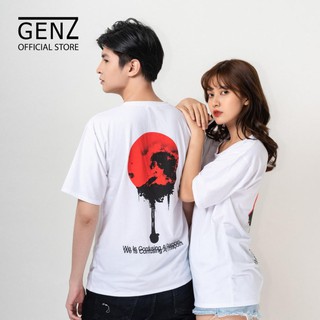 🔥XẢ HÀNG🔥 Áo thun tay lỡ nam nữ GENZ form rộng, Trăng máu, áo Trắng - Z287