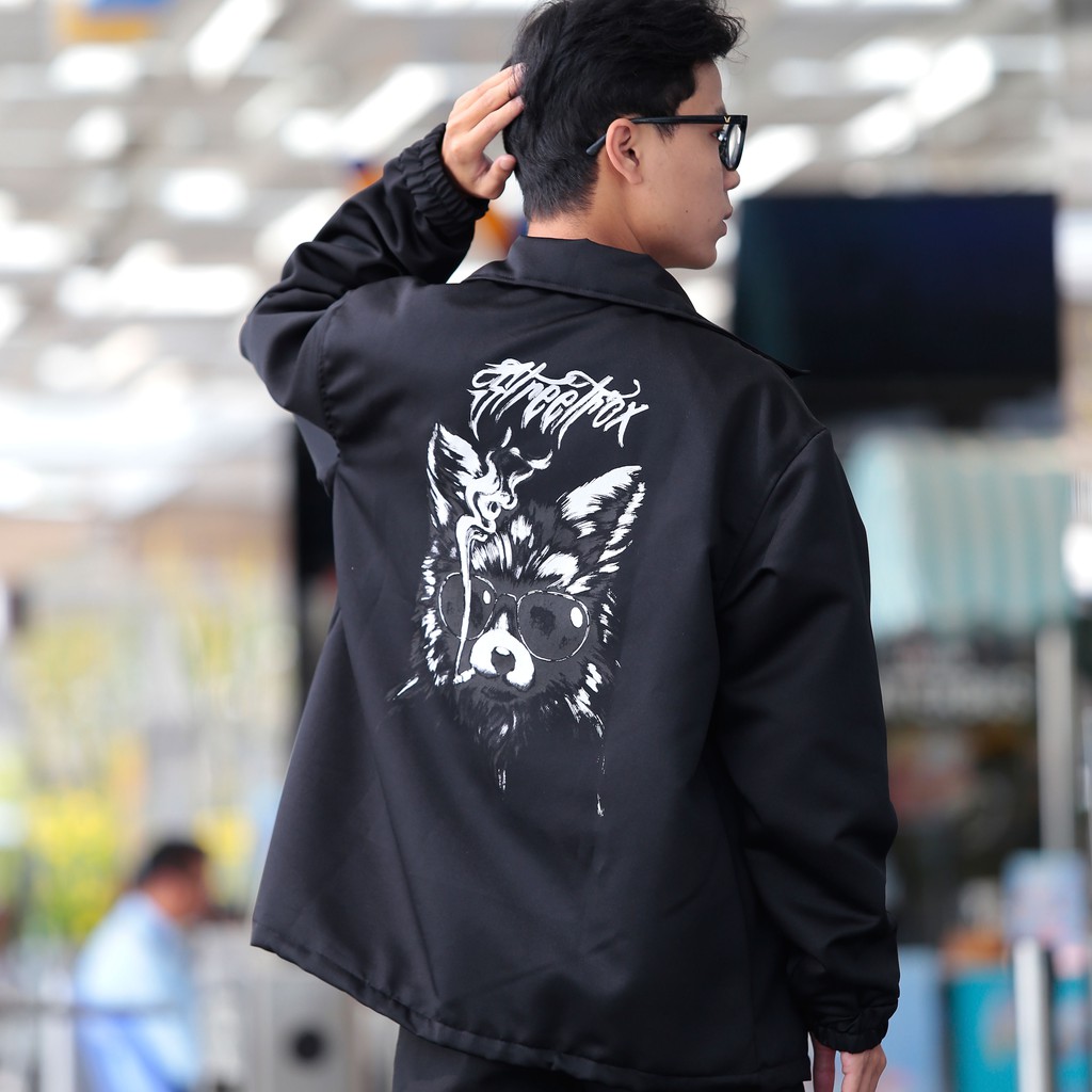 ÁO KHOÁC JACKET STREET FOX SMOKE ĐEN JK11