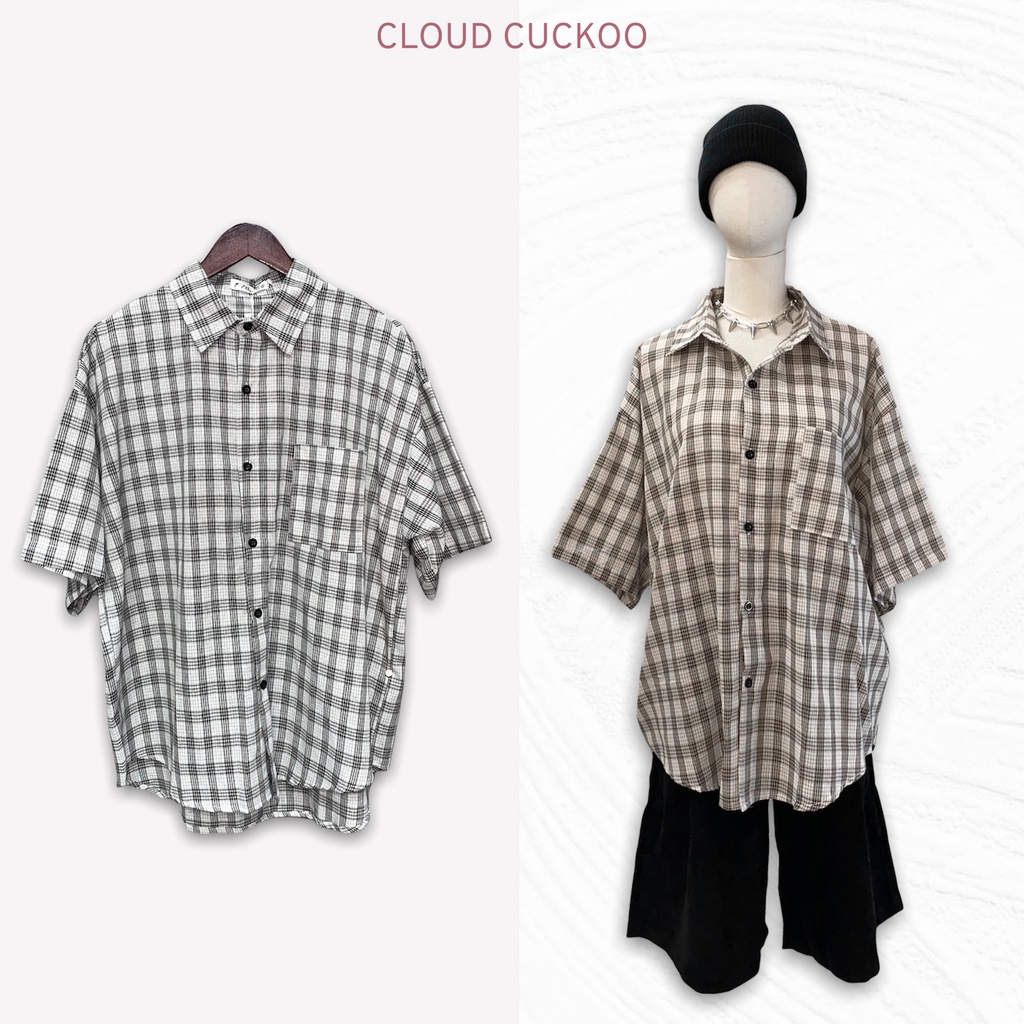 Áo Sơ Mi Caro Dáng OverSize - Mã Số: 032
