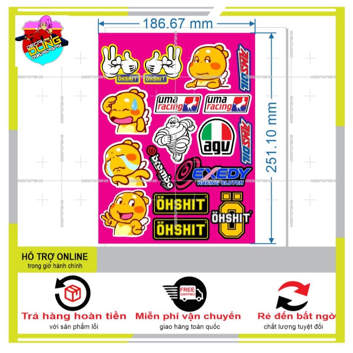 LOGO STICKER DÁN XE MÁY M70 - DUNG DECAL