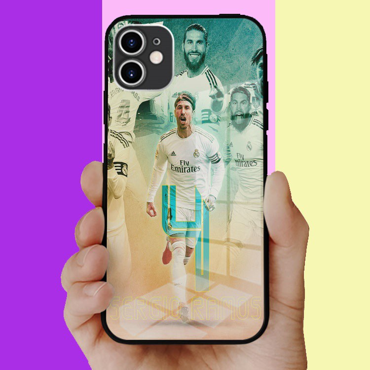 Ốp lưng kính xsportcase Sergio Ramos mừng bàn thắng Iphone 7 - Iphone 12 pro max OK-FOO20010226