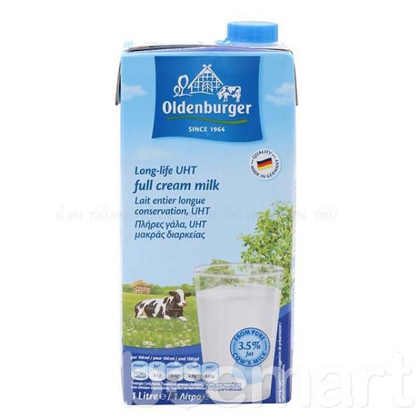 [Mã 267FMCGSALE giảm 8% đơn 500K] Sữa tươi nguyên kem 3,5% Oldenburger 1L
