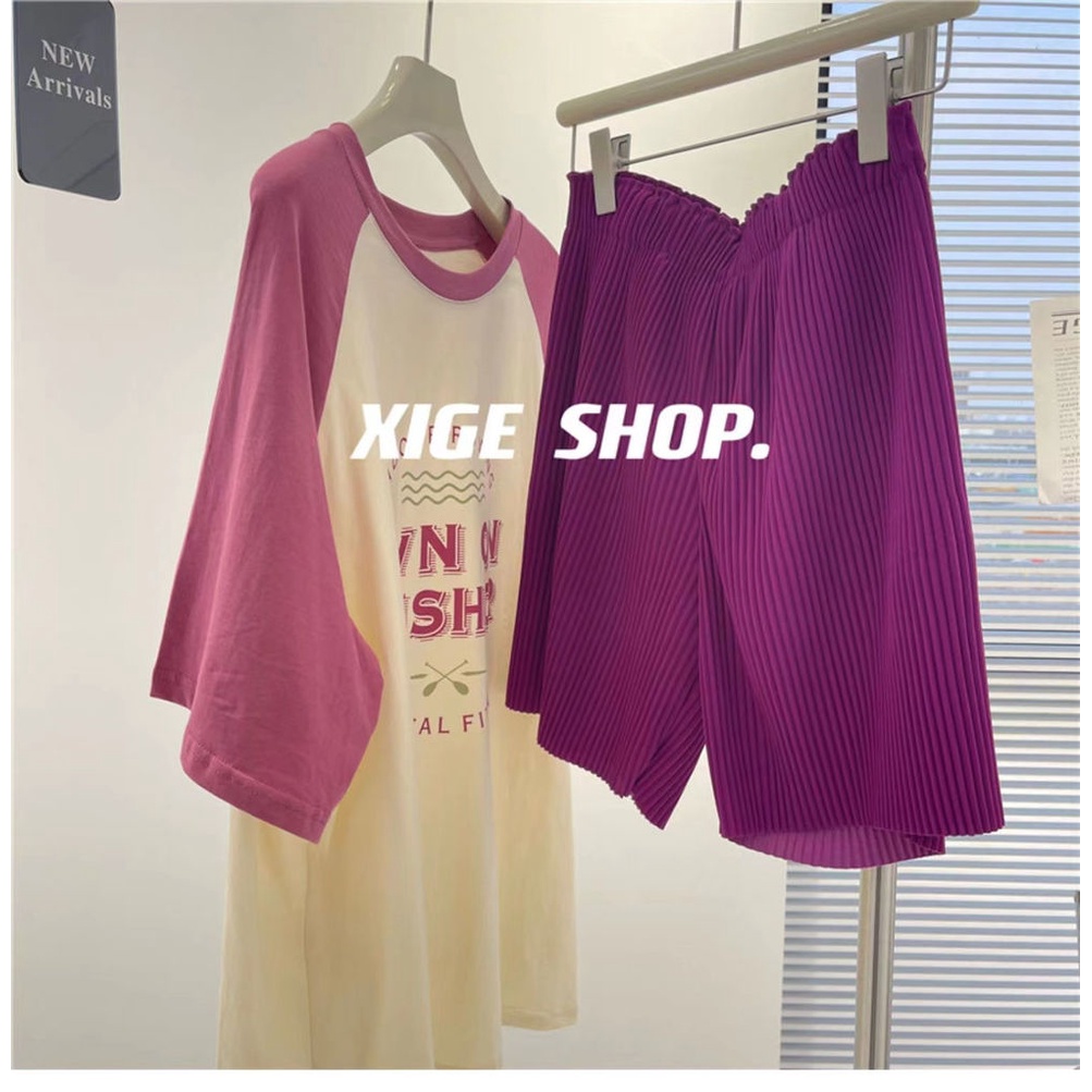 Quần ngắn ống rộng Lưng Cao Co Giãn Màu Sắc Kẹo Ngọt Thời Trang Mùa Hè Cho Nữ