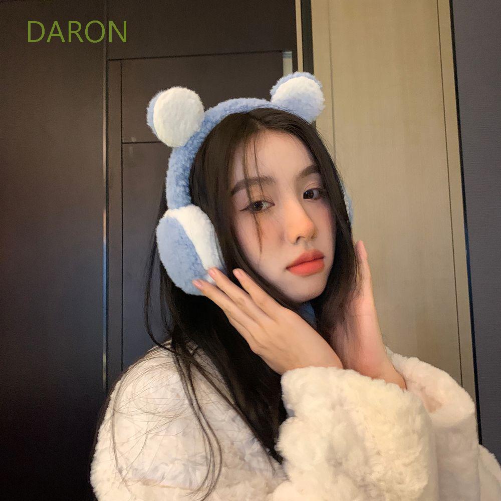 Dụng cụ bịt tai choàng đầu chống gió mềm mại giữ ấm họa tiết gấu nhiều màu tùy chọn thời trang mùa đông Hàn Quốc cho nữ
