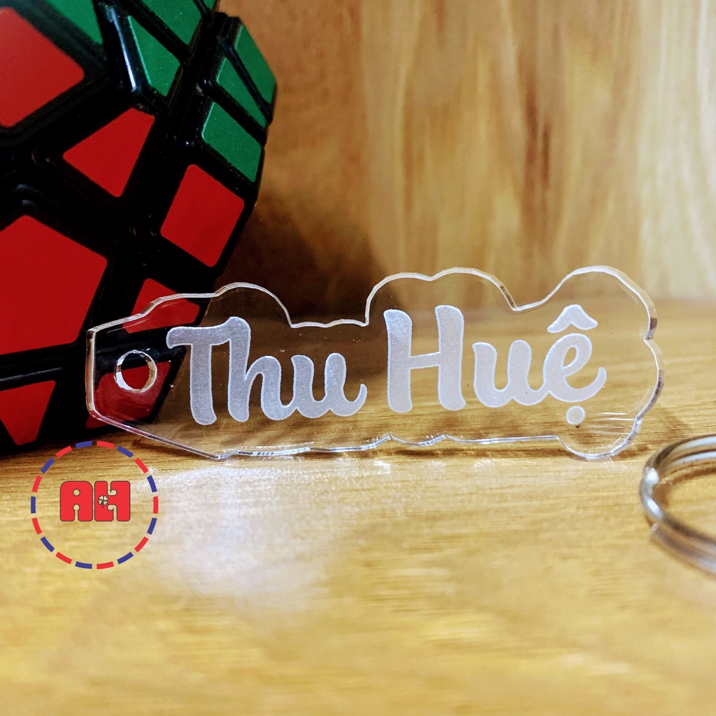 Móc Khóa tên theo yêu cầu, kèm SĐT, ngày sinh, Tặng kèm Khoen