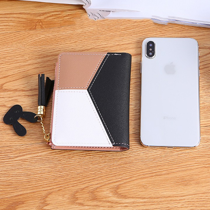 Ví ngắn cầm tay phối 3 màu loại 1 , VG29