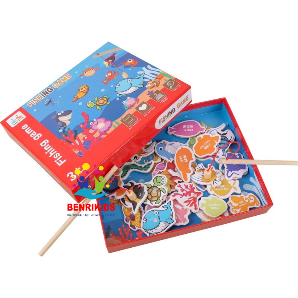 Bộ Đồ Chơi Cho Bé Tập Câu Cá Bằng Gỗ Benrikids Rèn Luyện Khả Năng Khéo Léo Và Tập Trung Cho Bé