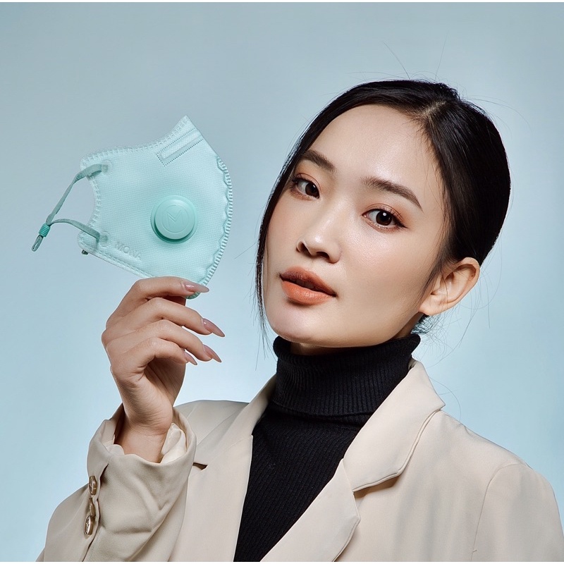 [Mã MONAKM20 giảm 20%] Một chiếc khẩu trang Mona tiêu chuẩn N99 có Van ngăn 99% hạt bụi siêu mịn kích thước 0,3 Mircrome